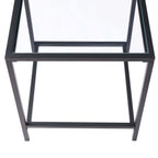 Glass Square Side Table - Black - DUSK