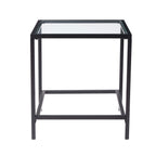 Glass Square Side Table - Black - DUSK