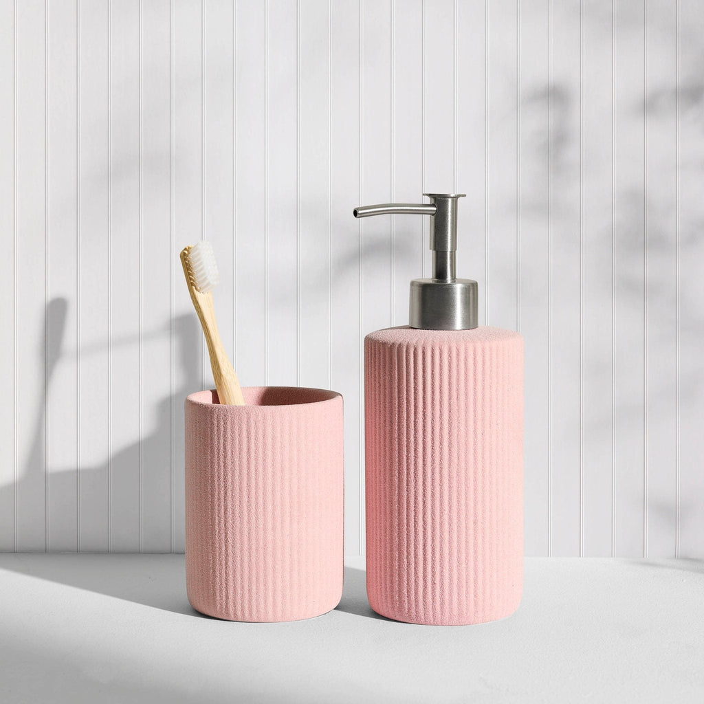 Hadley Sand Effect Soap Dispenser - Pink - DUSK