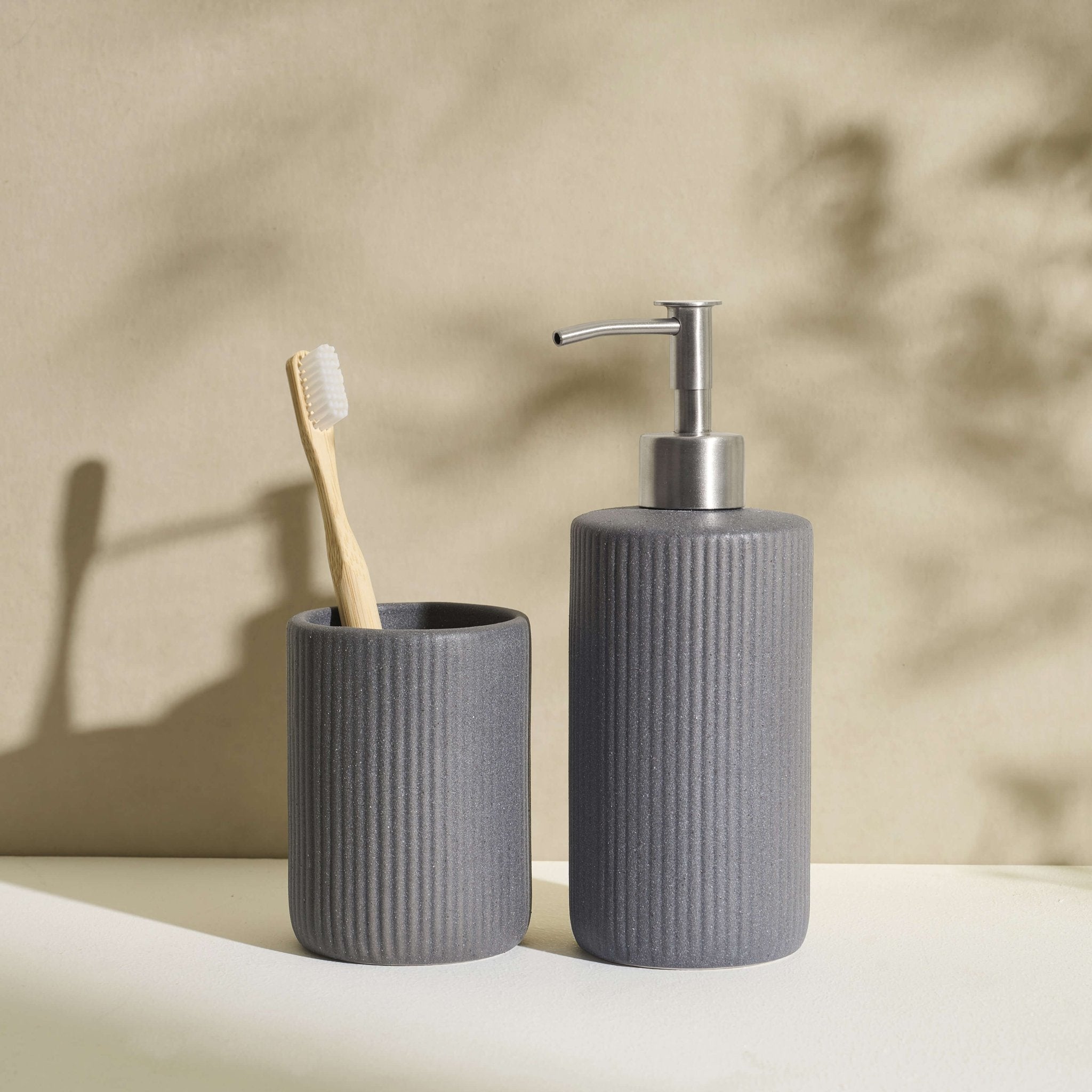 Hadley Sand Effect Tumbler - Grey - DUSK