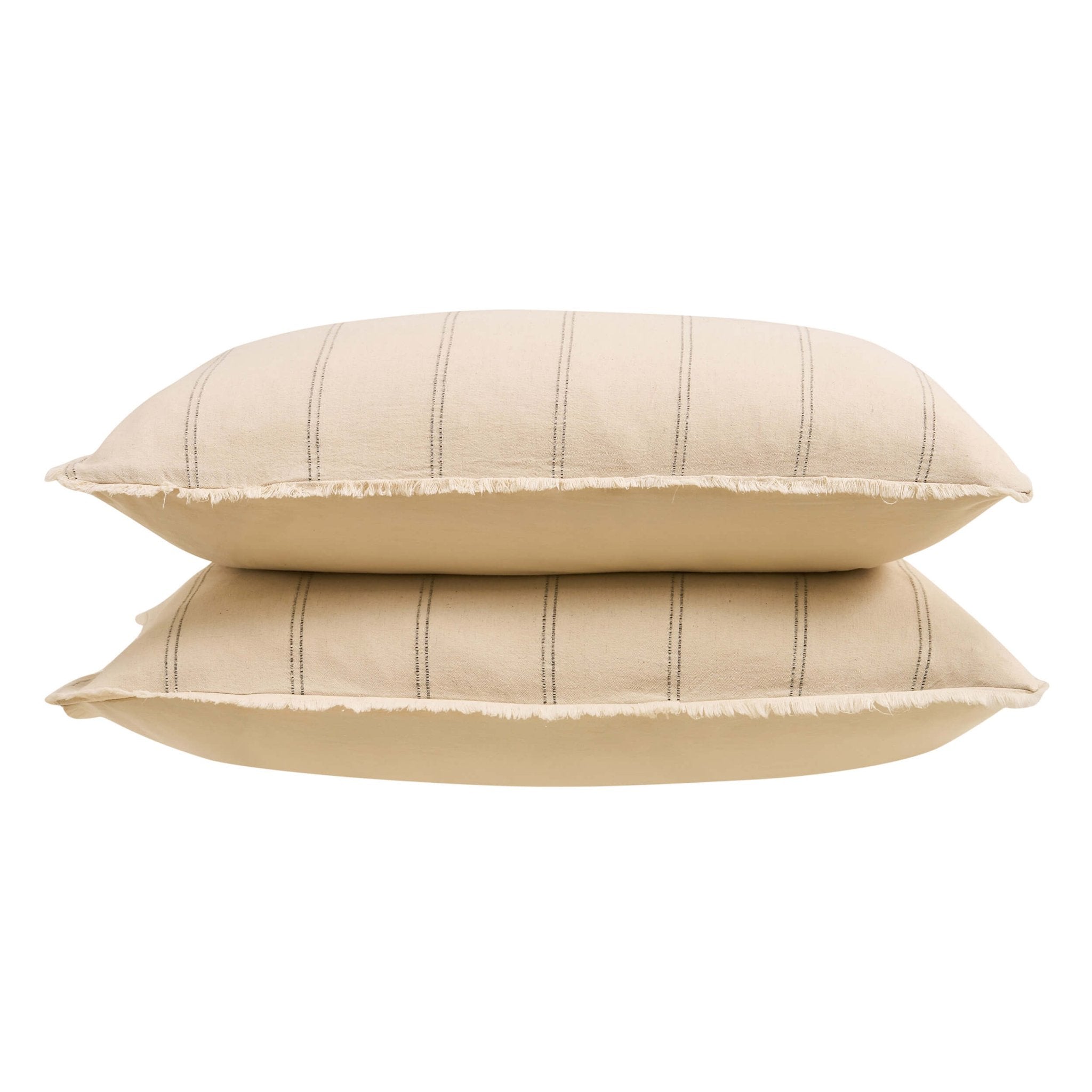Hallie Linen Blend Yarn Dye Stripe Duvet Cover & Pillowcase Set - Natural - DUSK