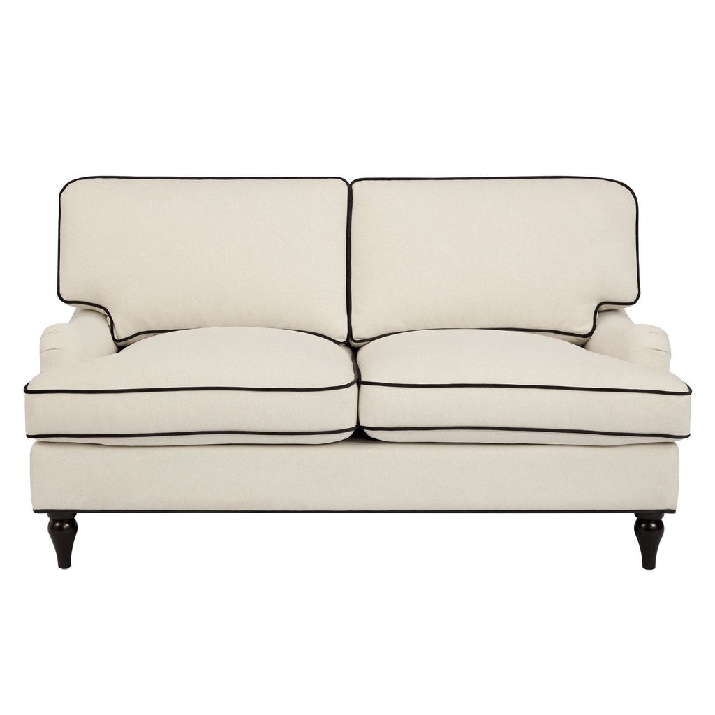 Hampshire 2 Seater Sofa - Cream/Black - DUSK