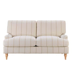 Hampshire 2 Seater Sofa - Thin Natural Stripe - DUSK