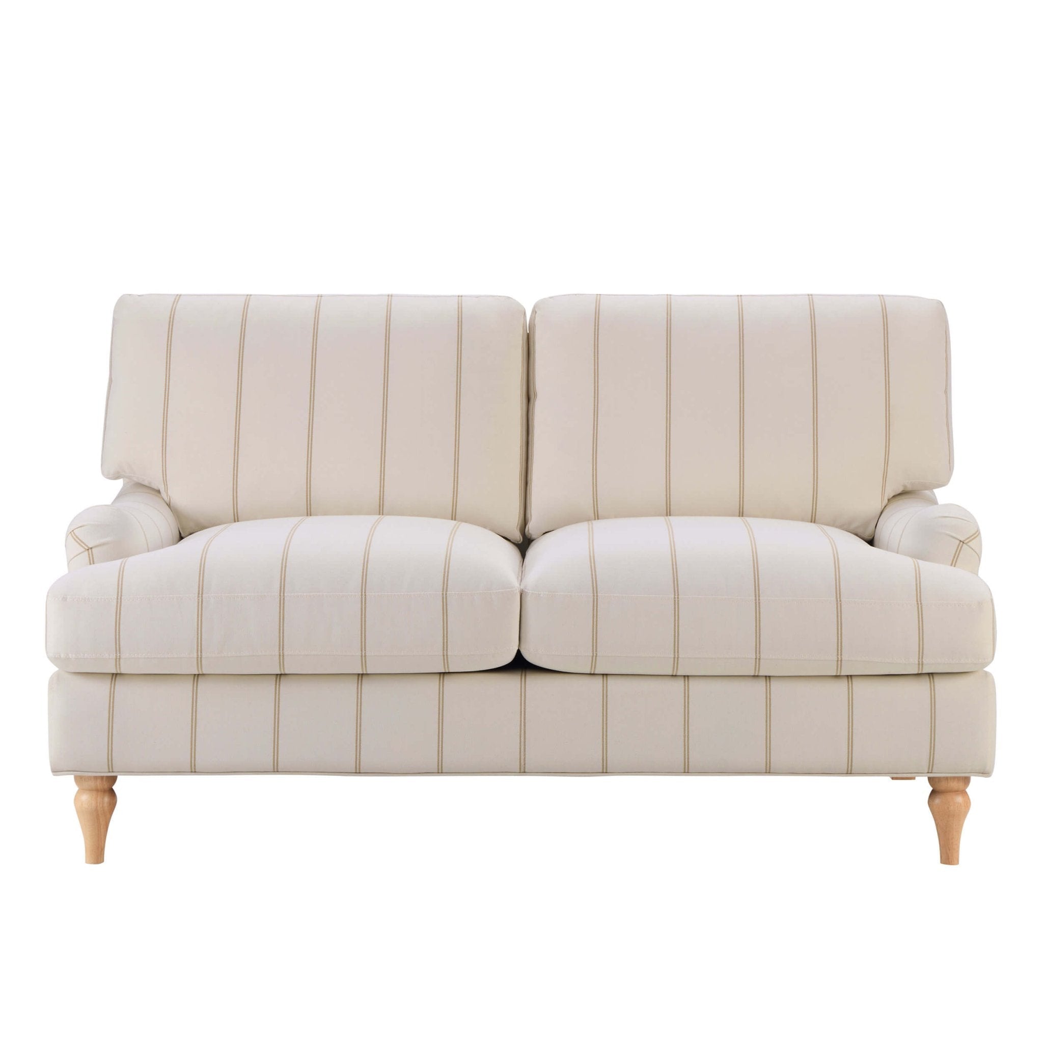 Hampshire 2 Seater Sofa - Thin Natural Stripe - DUSK