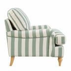 Hampshire Armchair - Green Stripe - DUSK