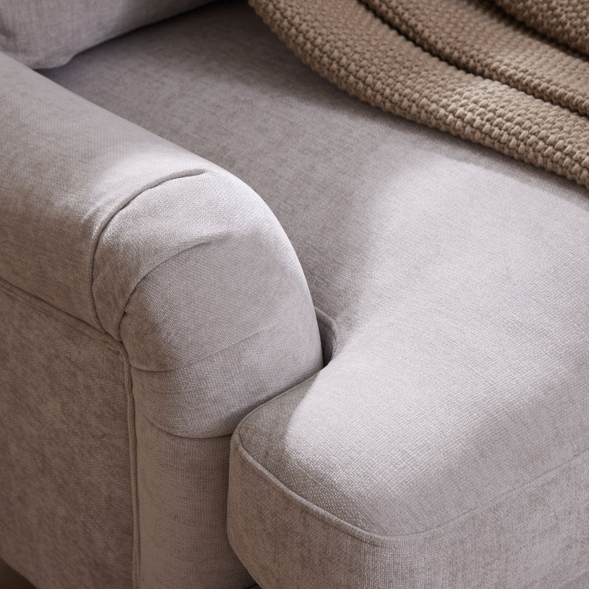 Hampshire Chenille Loveseat - Light Grey - DUSK