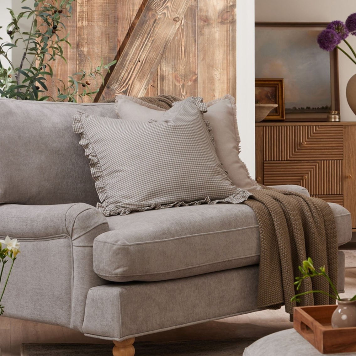 Hampshire Chenille Loveseat - Light Grey - DUSK