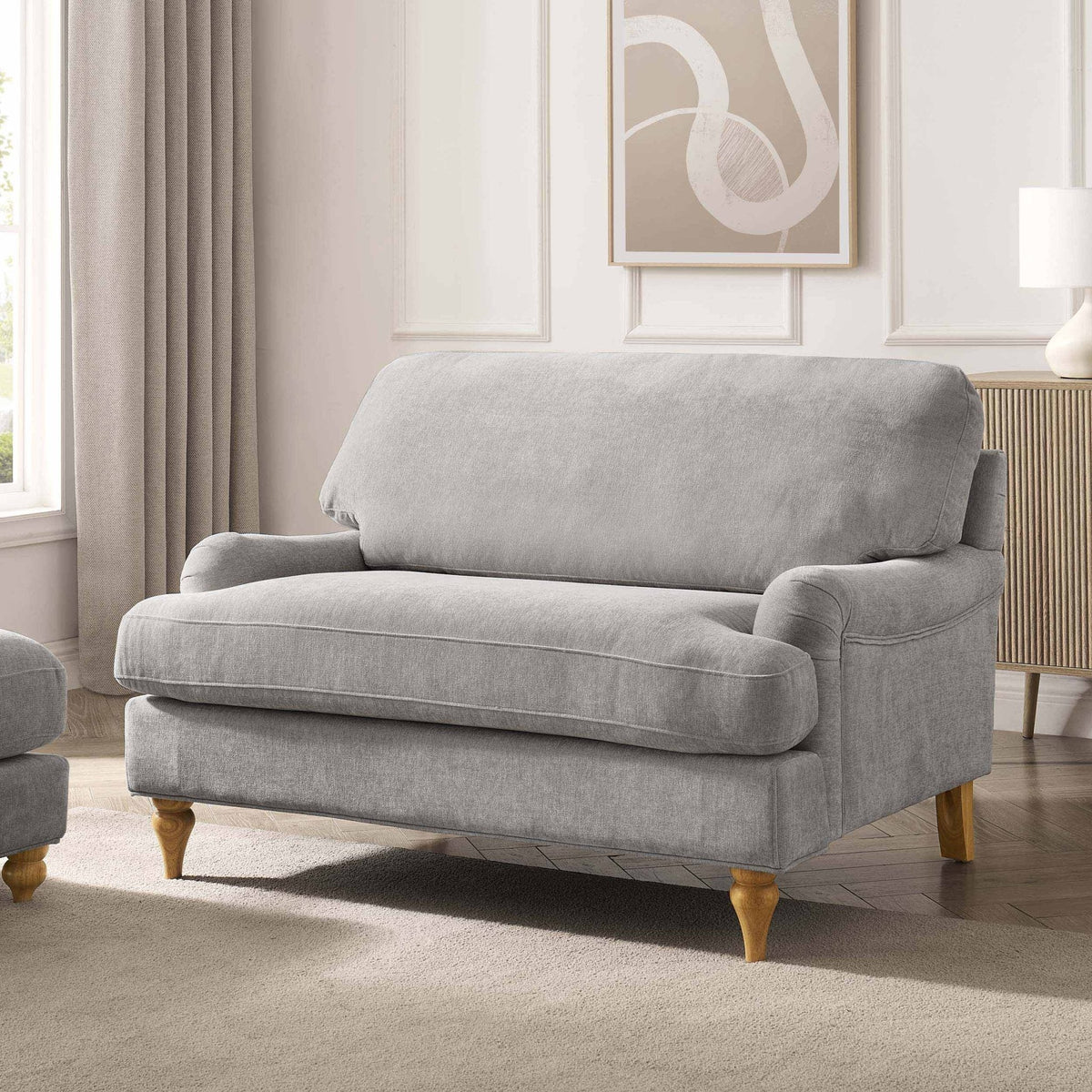 Hampshire Chenille Loveseat - Light Grey - DUSK