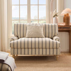 Hampshire Loveseat - Blue Stripe - DUSK