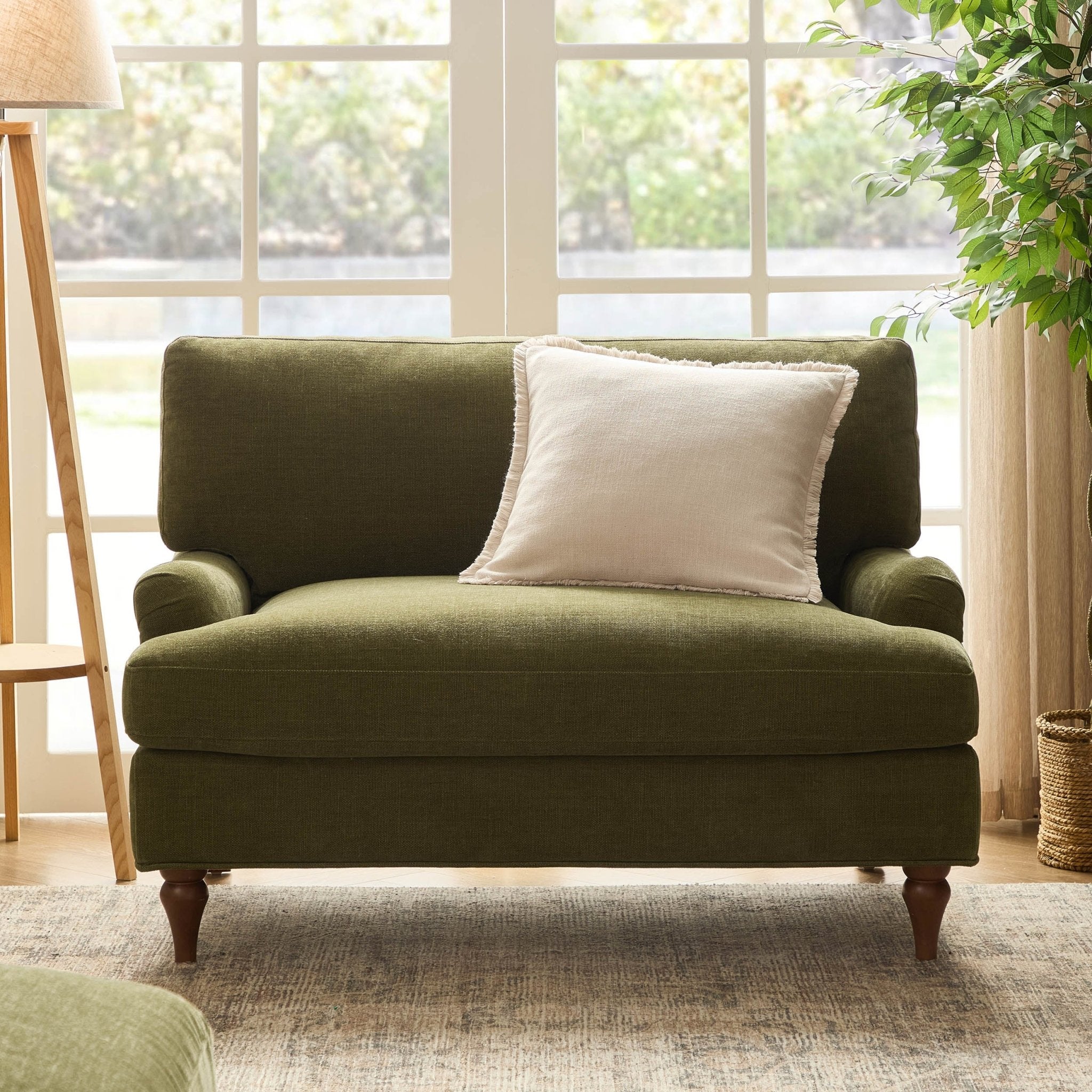 Hampshire Loveseat - Chenille Olive - DUSK