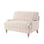 Hampshire Loveseat - Thin Natural Stripe - DUSK