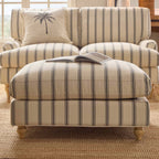 Hampshire Pouffe - Blue Stripe - DUSK