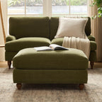 Hampshire Pouffe - Chenille Olive - DUSK