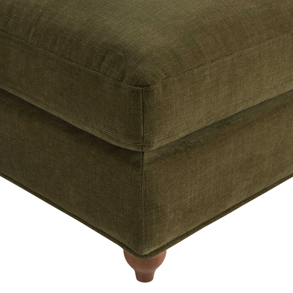 Hampshire Pouffe - Chenille Olive - DUSK