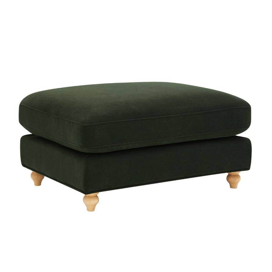 Hampshire Pouffe - Dark Olive Green - DUSK