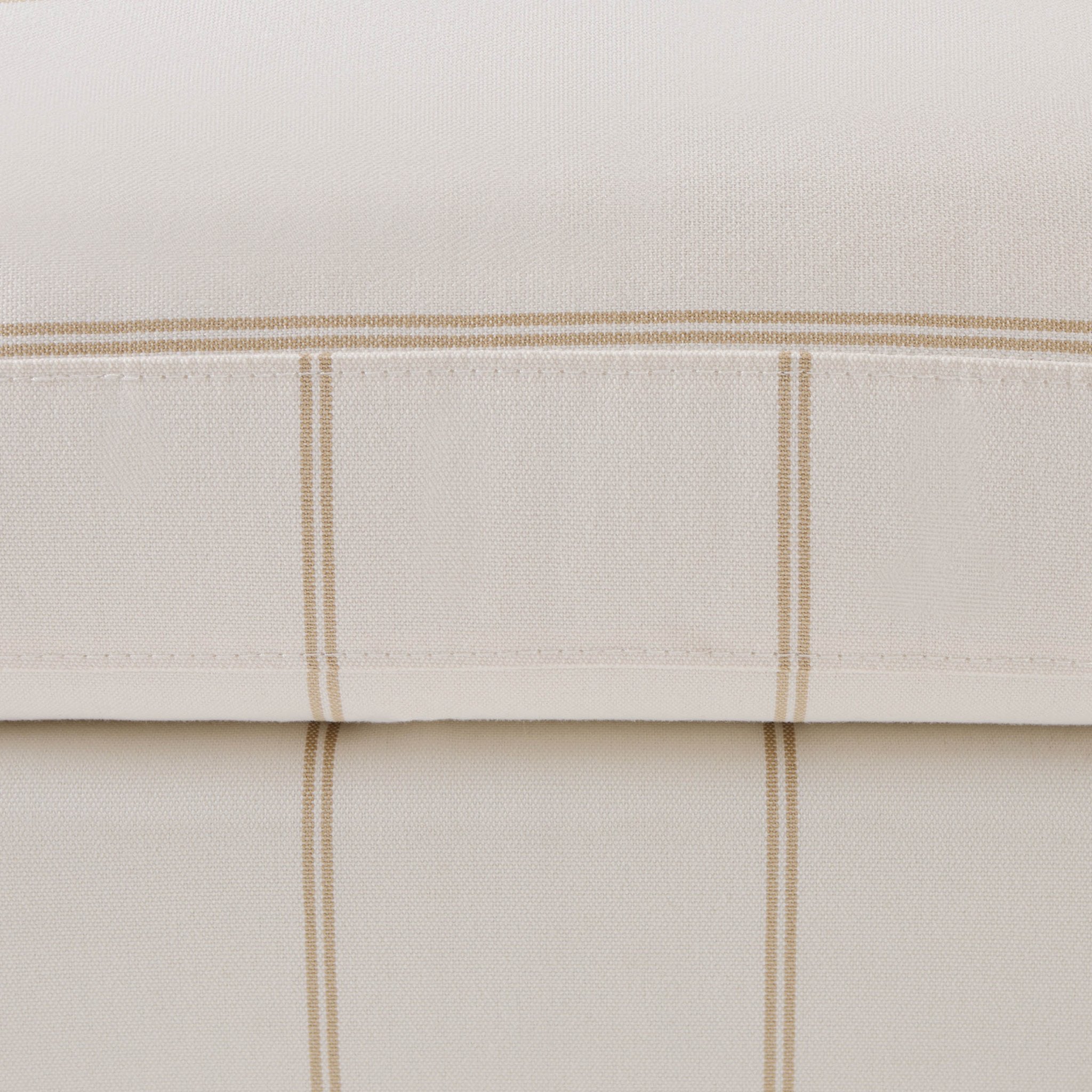 Hampshire Pouffe - Thin Natural Stripe - DUSK