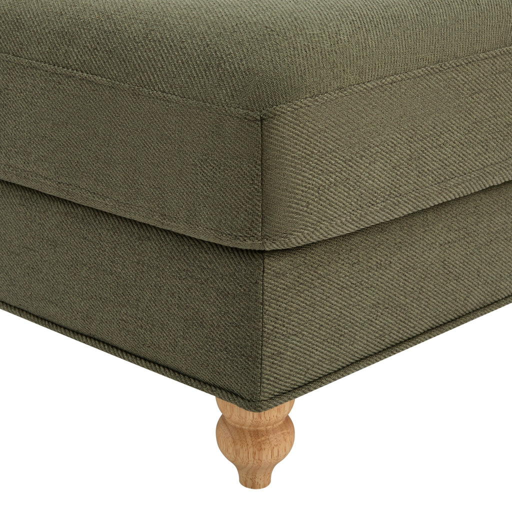 Hampshire Pouffe - Woven Green - DUSK