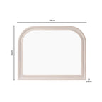 Hampton Arched Mantel Mirror - Washed White - DUSK