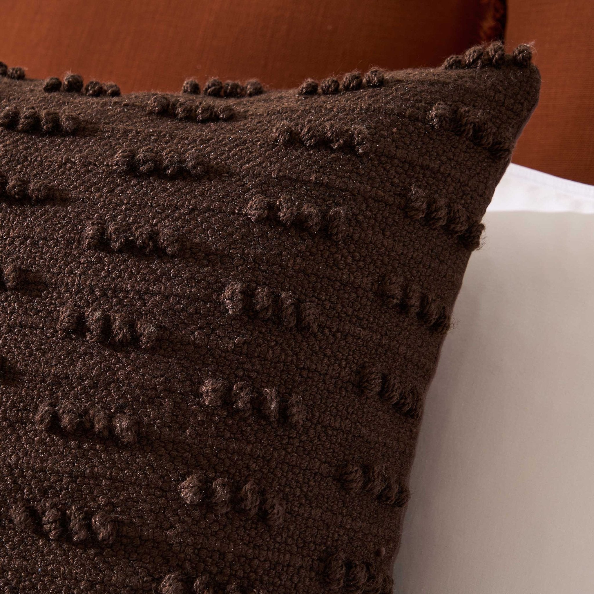 Handwoven Tufted Cushion Cover - Chocolate - DUSK
