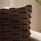 Handwoven Tufted Sofa Cushion Cover - Chocolate - DUSK