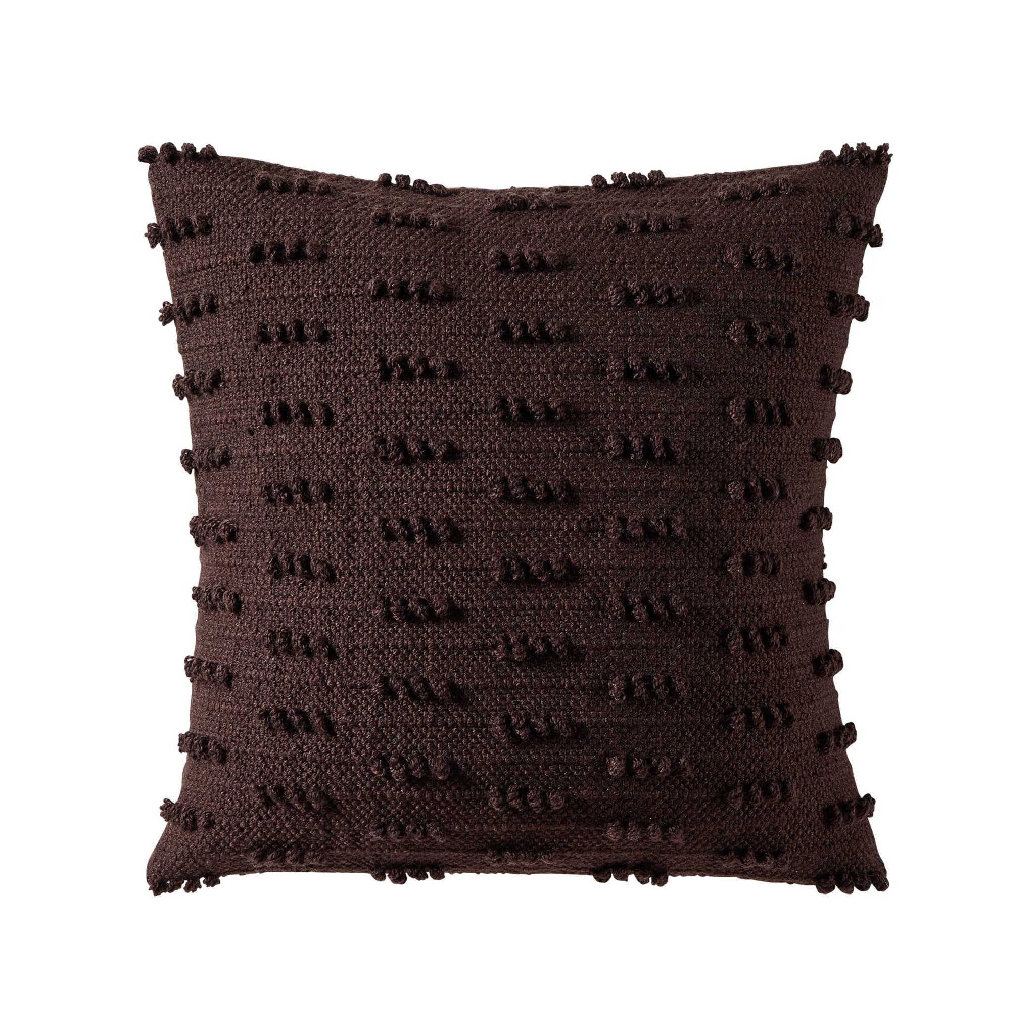 Handwoven Tufted Sofa Cushion Cover - Chocolate - DUSK