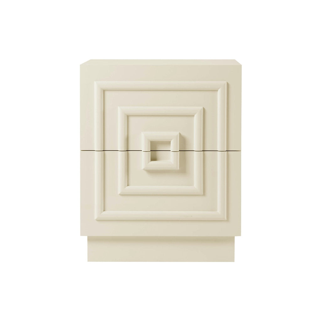 Harlow 2 Drawer Bedside Table - Cream - DUSK
