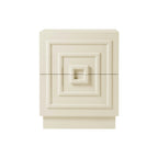 Harlow 2 Drawer Bedside Table - Cream - DUSK