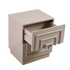 Harlow 2 Drawer Bedside Table - Taupe - DUSK
