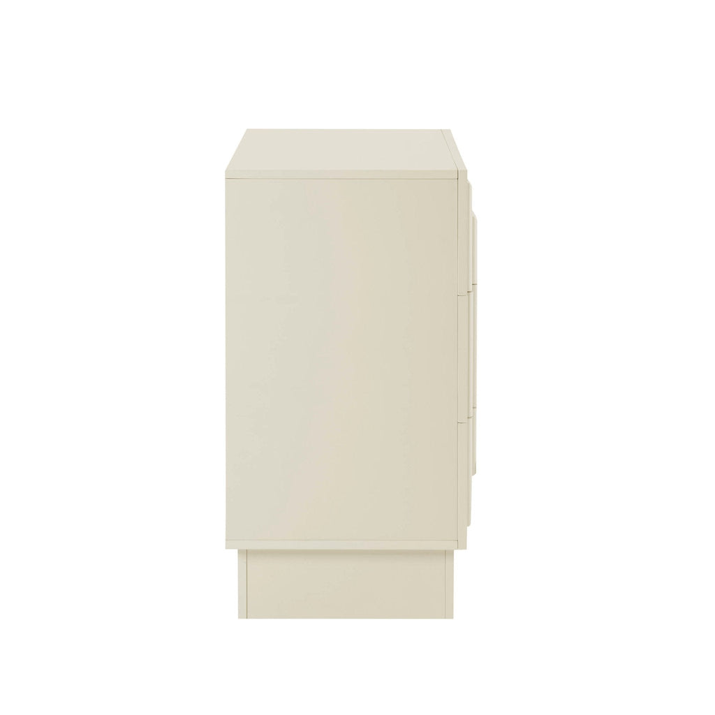 Harlow 3 Drawer Chest - Cream - DUSK