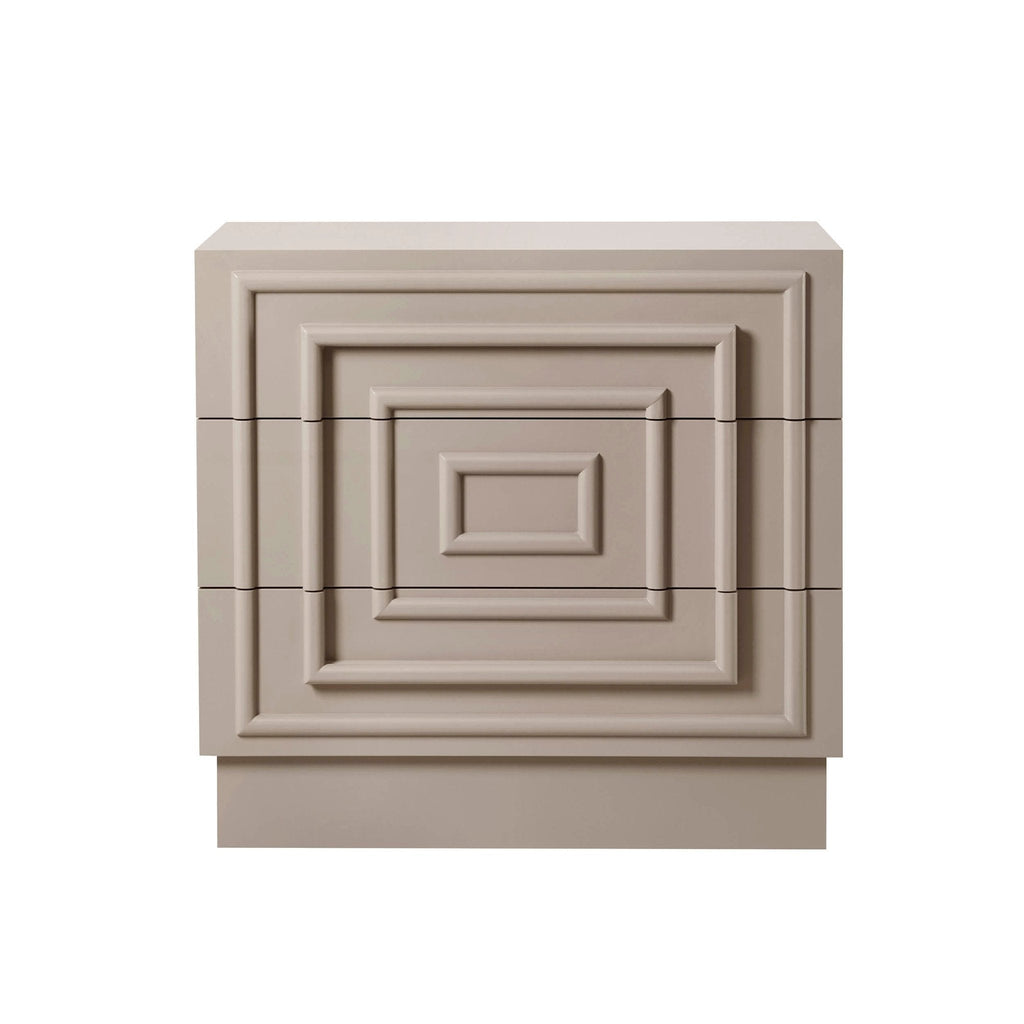 Harlow 3 Drawer Chest - Taupe - DUSK