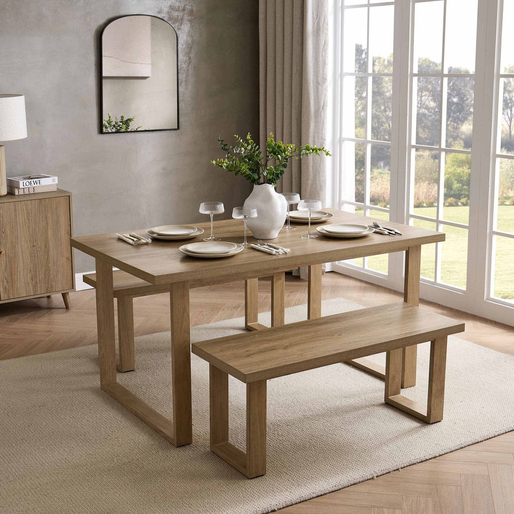 Harper 4 - 6 Seater Dining Table - Light Wood - DUSK