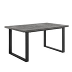 Harper 4 - 6 Seater Dining Table - Stone/Black - DUSK
