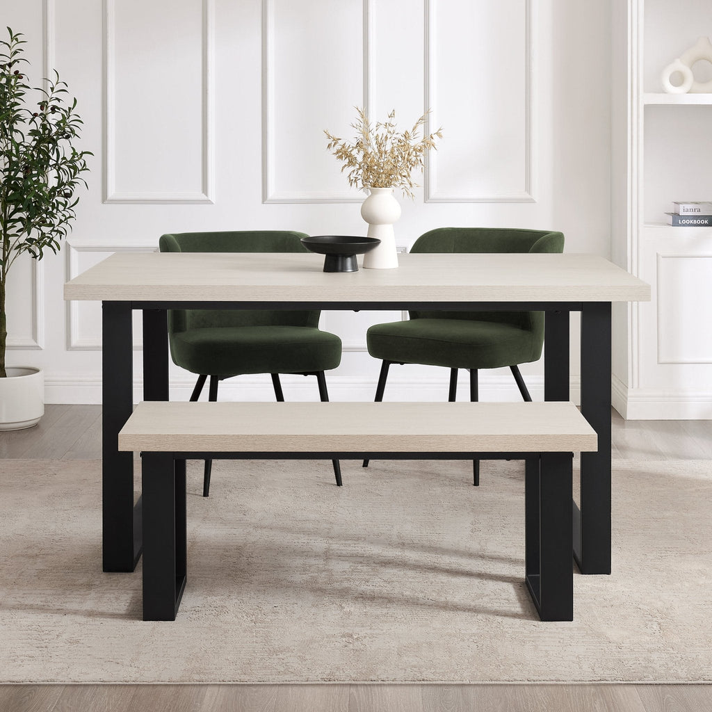 Harper Dining Bench - Wood/Black - DUSK