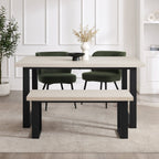 Harper Dining Bench - Wood/Black - DUSK