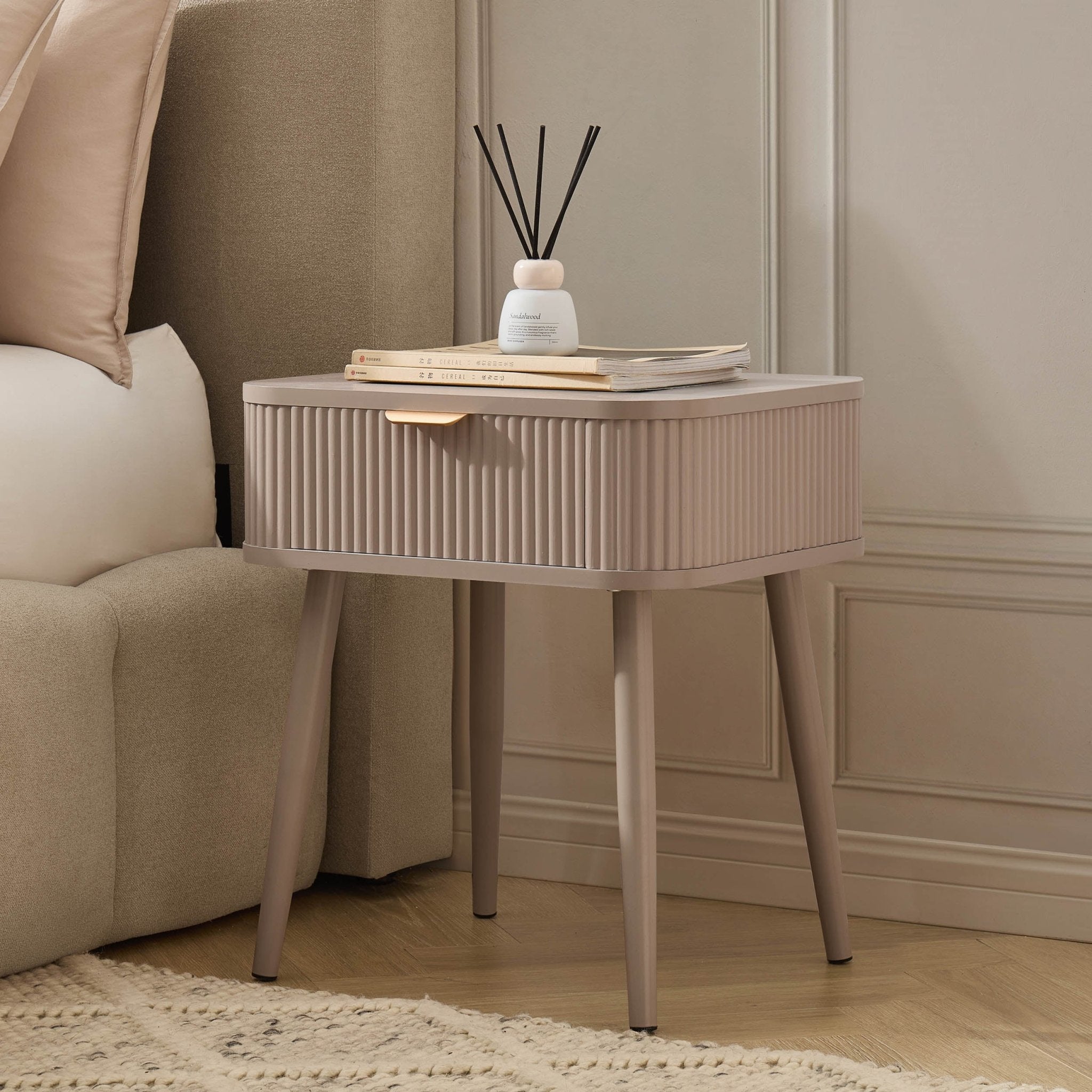 Hattie 1 Drawer Nightstand - Taupe - DUSK