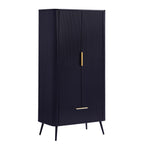 Hattie 2 Door Wardrobe with Drawer - Midnight - DUSK