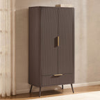 Hattie 2 Door Wardrobe with Drawer - Mocha - DUSK