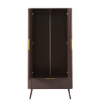 Hattie 2 Door Wardrobe with Drawer - Mocha - DUSK
