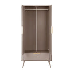 Hattie 2 Door Wardrobe with Drawer - Taupe - DUSK