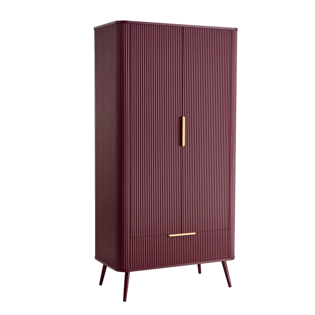 Hattie 2 Door Wardrobe with Drawer - Tawny Port - DUSK