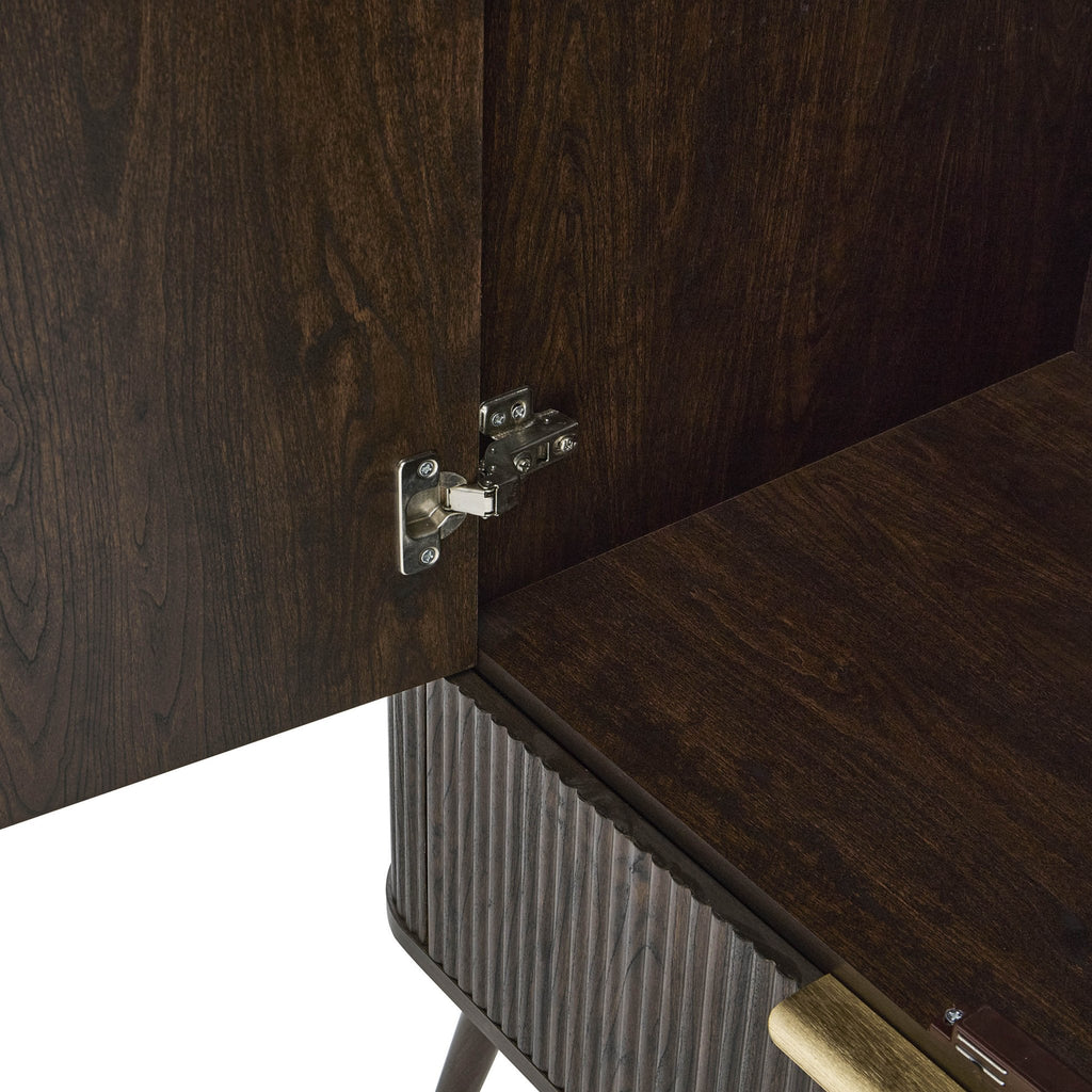 Hattie 2 Door Wardrobe with Drawer - Walnut - DUSK