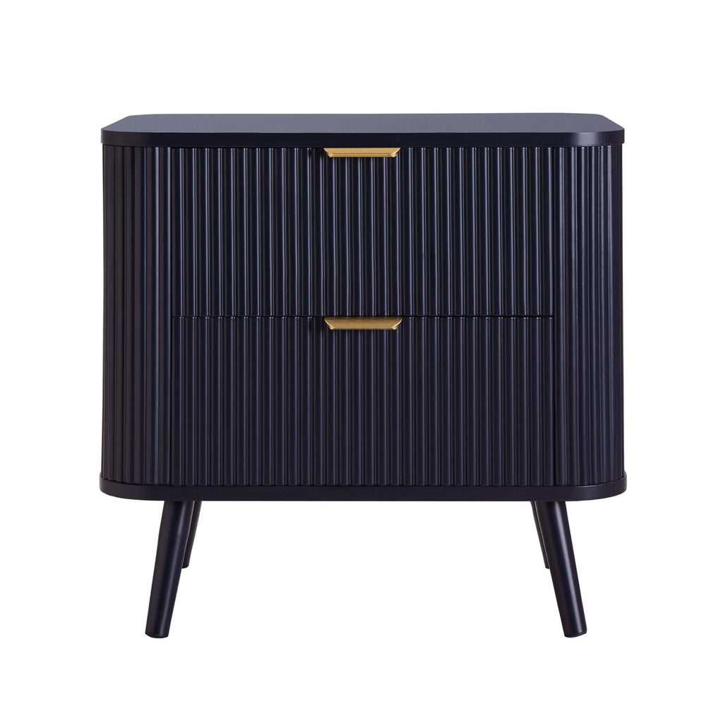 Hattie 2 Drawer Bedside Table - Midnight - DUSK
