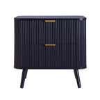 Hattie 2 Drawer Bedside Table - Midnight - DUSK