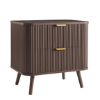 Hattie 2 Drawer Bedside Table - Mocha - DUSK