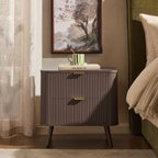 Hattie 2 Drawer Bedside Table - Mocha - DUSK