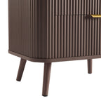 Hattie 2 Drawer Bedside Table - Mocha - DUSK