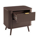 Hattie 2 Drawer Bedside Table - Mocha - DUSK