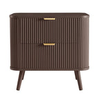 Hattie 2 Drawer Bedside Table - Mocha - DUSK