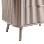 Hattie 2 Drawer Bedside Table - Taupe - DUSK