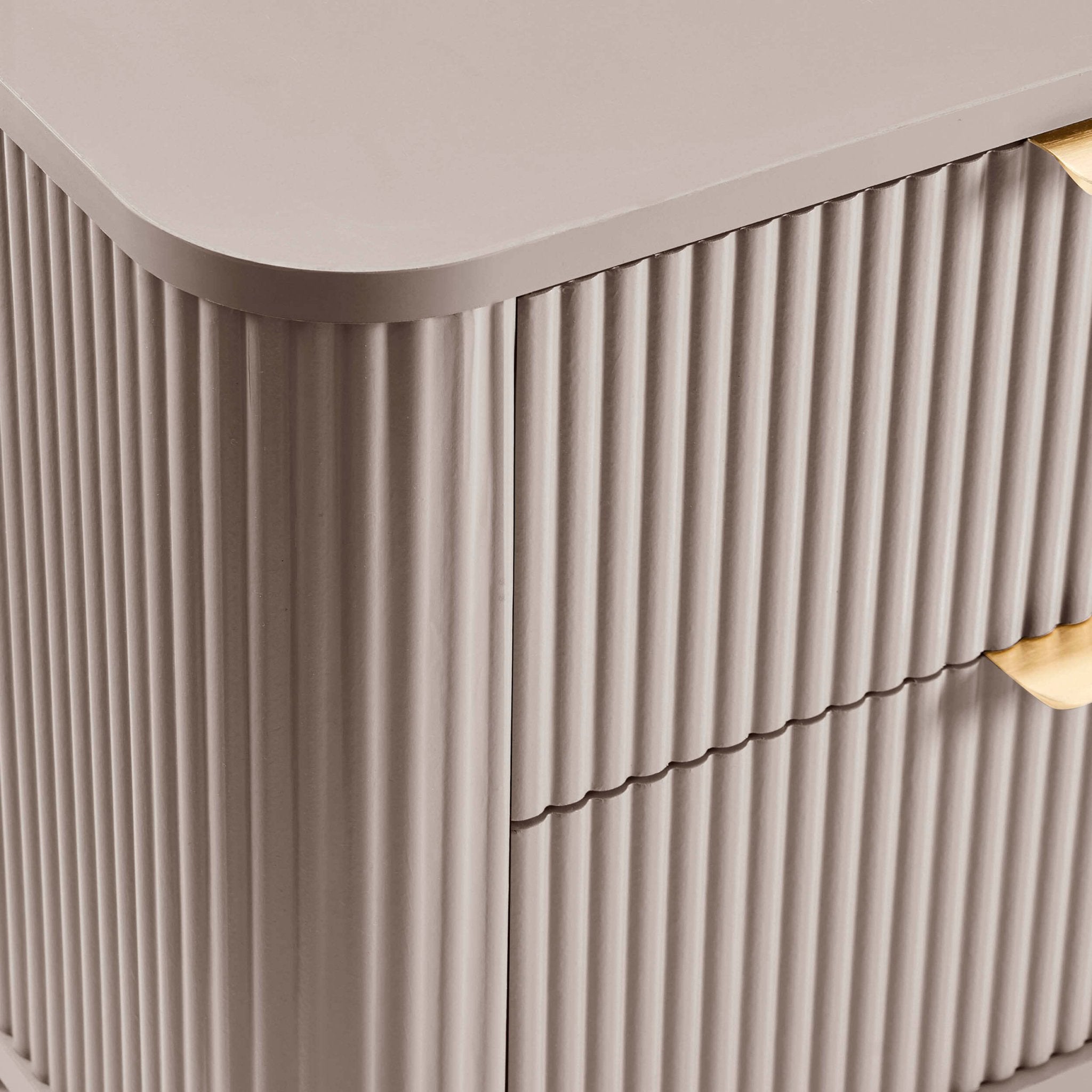 Hattie 2 Drawer Bedside Table - Taupe - DUSK